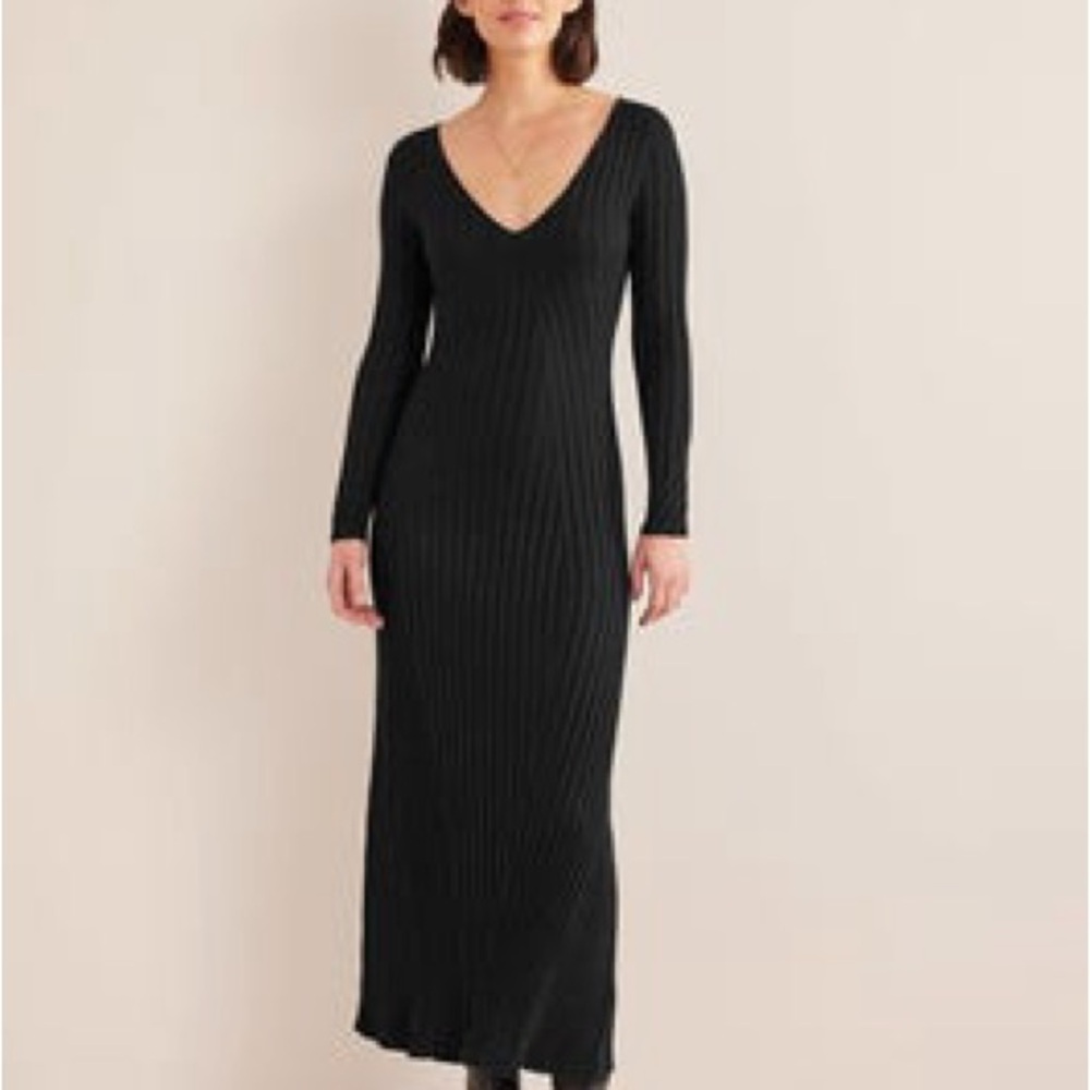 Boden Black Long Sleeve Dress